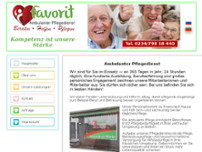 Ambulanter Pflegedienst Favorit GmbH website screenshot