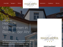 Hotel Haus Appel website screenshot