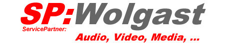 SP: Wolgast - Audio, Video, Media, Kommunikationselektronik Logo