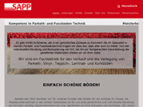 Fussboden Sapp GmbH website screenshot