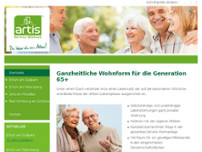 Artis Service-Wohnen GmbH website screenshot
