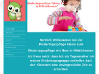 Kindertagespflege "kleine Eule" website screenshot