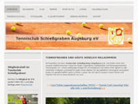 Tennisclub Schiessgraben Augsburg website screenshot