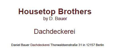 Housetop Brothers by D. Bauer Logo