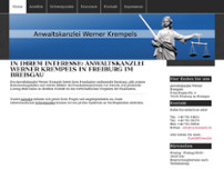 Rechtsanwalt Werner Krempels website screenshot