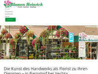 Blumen Heinrich website screenshot