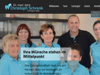 Dr. Christoph Schrenk Zahnarztpraxis website screenshot