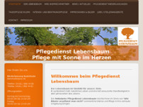 Pflegedienst Lebensbaum website screenshot