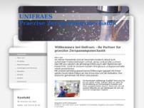 UNIFRAES Praezise Zerspanungsmechanik website screenshot