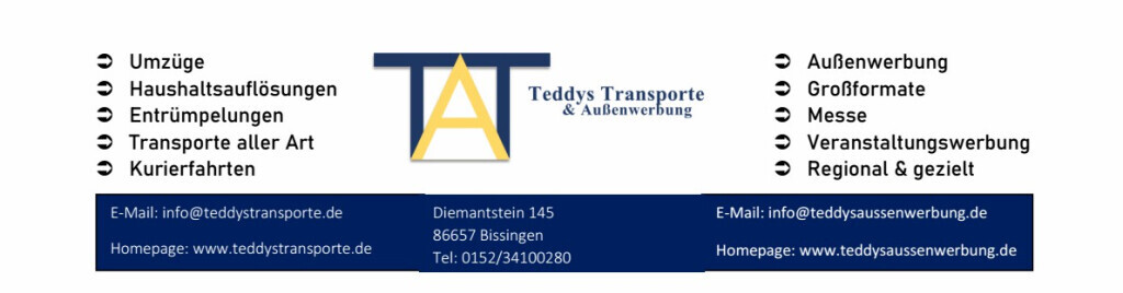 Bilder Teddy's Transporte& Aussenwerbung