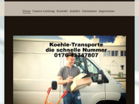 Koehle Tramsporte website screenshot