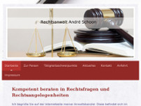 Rechtsanwalt André Schoon website screenshot