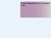 Arsef Kopalian Import & Export e.K. website screenshot