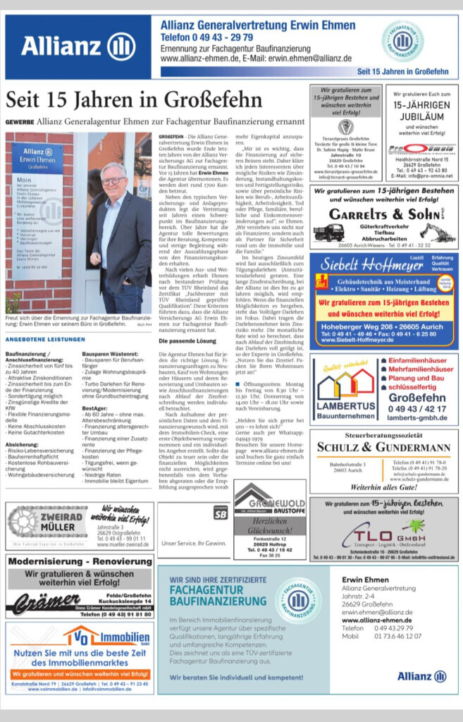 Bilder Allianz Generalagentur Erwin Ehmen