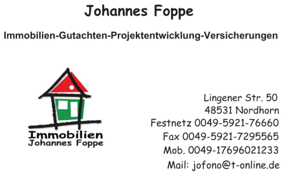 Bilder Immobilien und Versicherungen Johannes Foppe