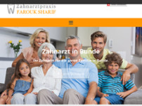 Zahnarztpraxis Farouk Sharif website screenshot
