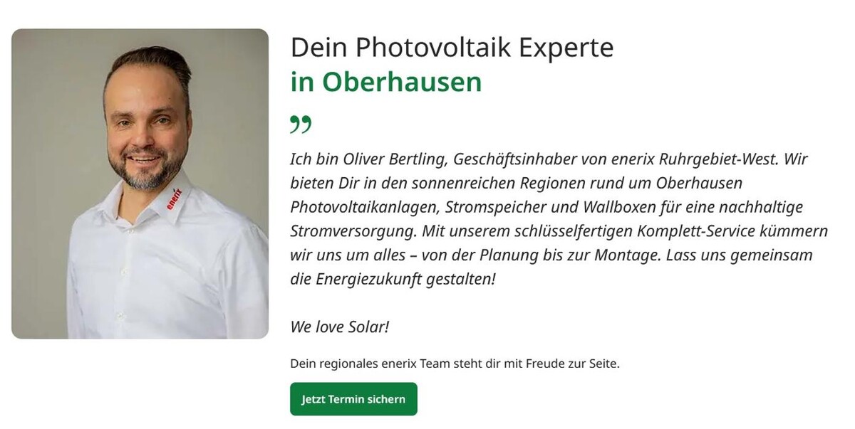 Bilder enerix Ruhrgebiet-West - Photovoltaik & Stromspeicher