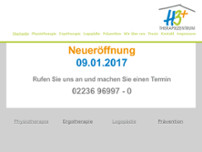 H3plus Therapiezentrum website screenshot