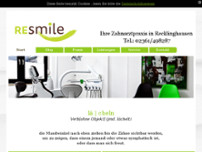 Zahnarztpraxis REsmile Katharina Panfil website screenshot