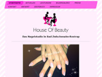 House of Beauty website screenshot