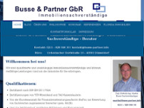 Busse & Partner GbR - Immobiliensachverständige website screenshot