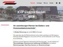 Website Screenshot K + P Elektro GmbH