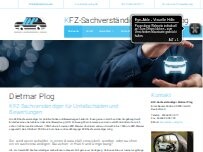 Website Screenshot KFZ-Sachverständiger für Unfallschäden und Bewertungen Dietmar Plog