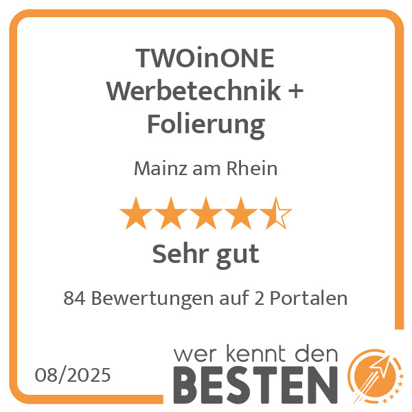 Bilder TWOinONE Werbetechnik + Folierung
