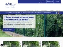 Website Screenshot A & H GbR Zäune und Toranlagen