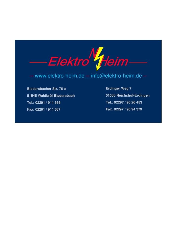 Bilder Elektro Heim