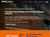 Website Screenshot Profil & Design Messe- und Ausstellungsbau GmbH & Co. KG