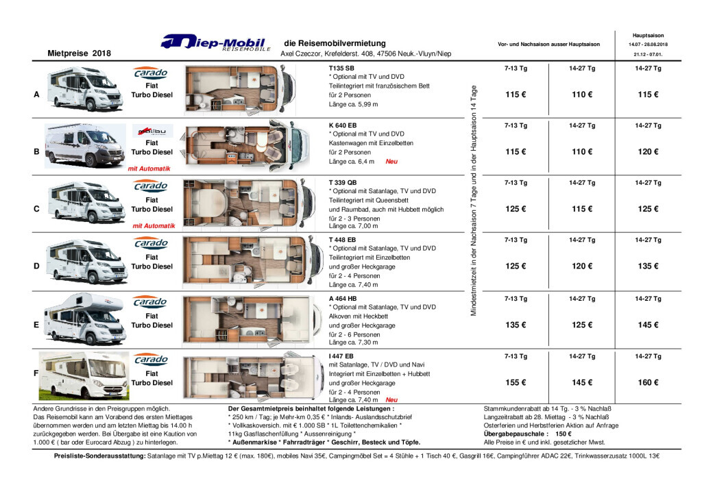 Bilder Niep-Mobil Reisemobile
