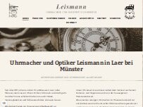 Website Screenshot Leismann Uhren - Schmuck - Optik