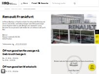 Website Screenshot Renault Frankfurt - RRG