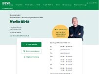 Website Screenshot DEVK Versicherungen: Martin Wirth (Berater*in ausgeschieden)