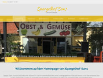 Spargelhof, Obst, Gemüse und Südfrüchte Sans website screenshot