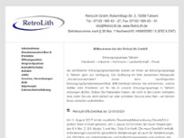 RetroLith GmbH website screenshot