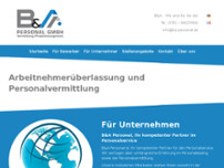 B&A Personal GmbH website screenshot