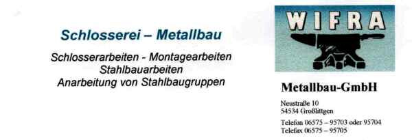 Bilder Wifra Metallbau