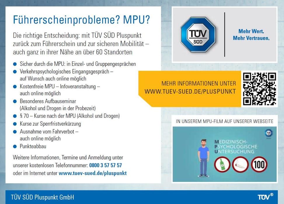 Bilder MPU Vorbereitung Landshut - TÜV SÜD Pluspunkt GmbH