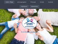 SAMA Ambulanter Pflegedienst website screenshot