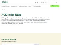 Website Screenshot AOK Bayern Geschäftsstelle Alzenau