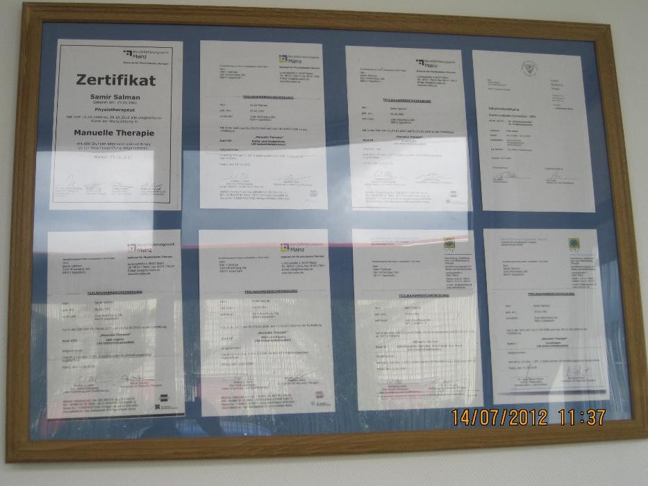 Bilder Physiotherapie Samir Salman