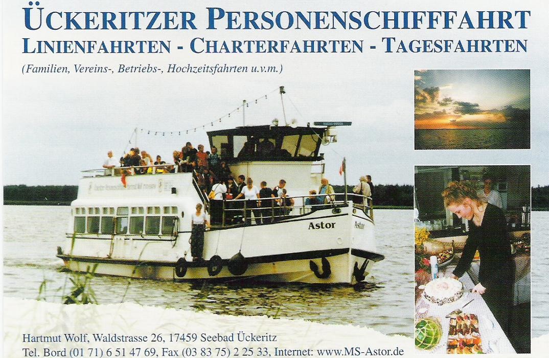 Bilder Ückeritzer Personenschifffahrt mit Café & Restaurant "Krümel"