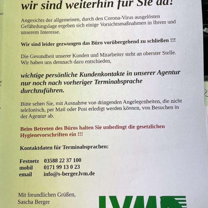 Bilder LVM Versicherung Sascha Berger - Versicherungsagentur