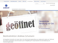 Zurich Bezirksdirektion Andreas Schumann website screenshot