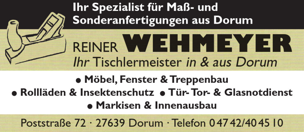 Reiner Wehmeyer Tischlerei Logo