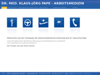 Dr. Klaus-Jörg Pape - Arbeitsmedizin website screenshot