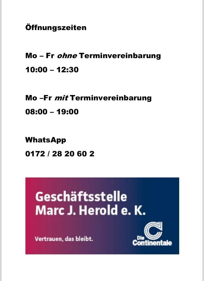 Bilder Continentale Geschäftsstelle Marc J. Herold e. K.