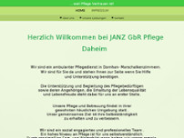 Screenshot for http://www.janzpflegedaheim.de